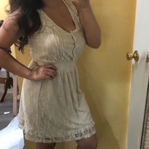 Cream Laced Dress
